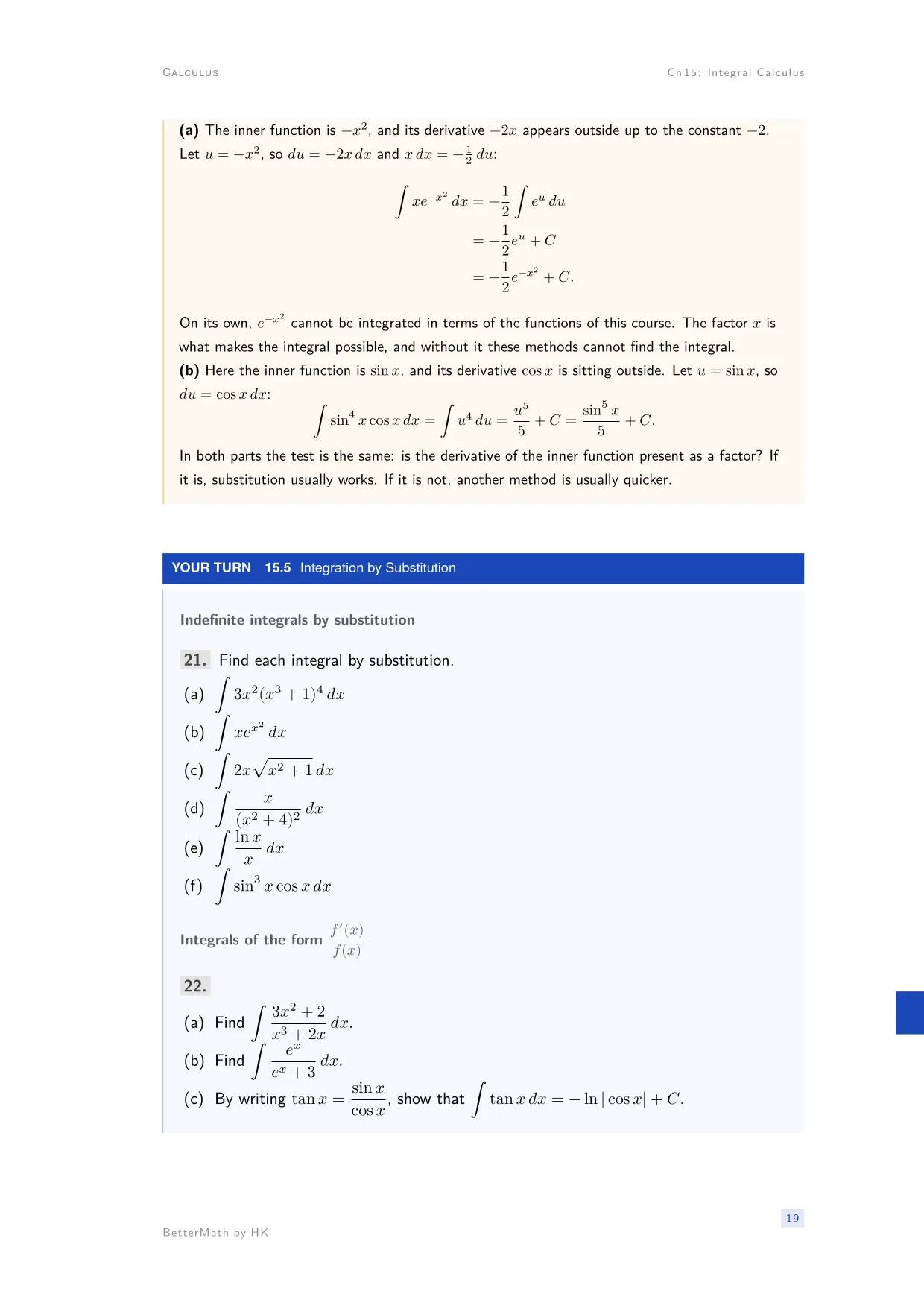 Chapter 15, Integral Calculus, page 19