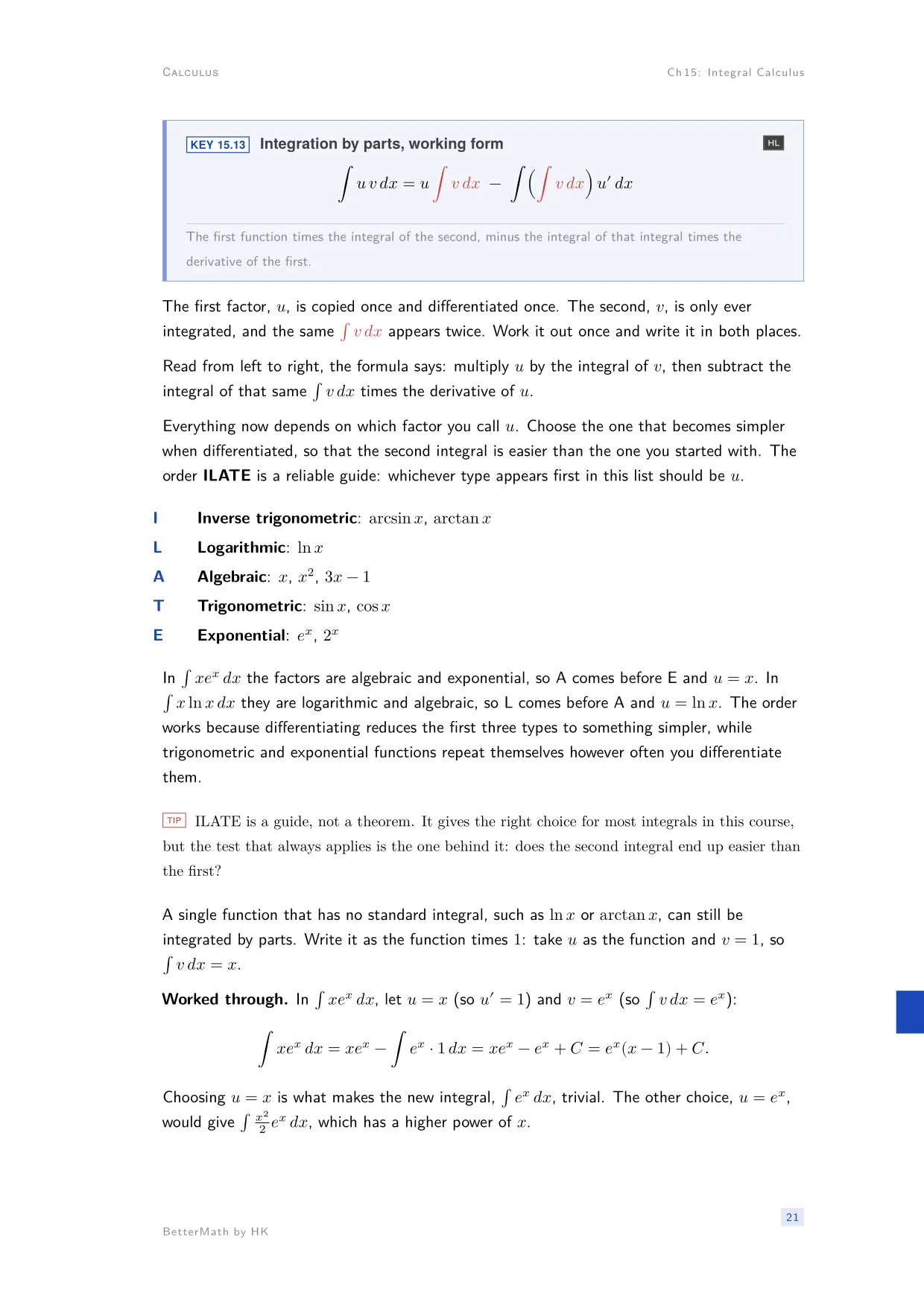 Chapter 15, Integral Calculus, page 21