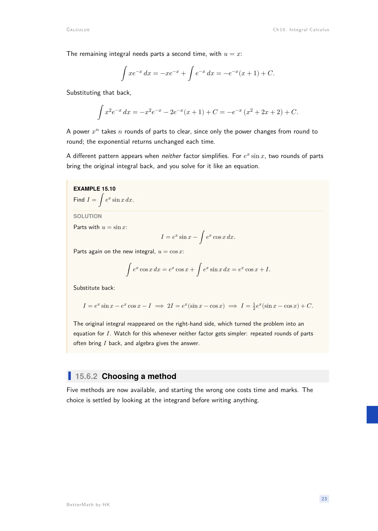 Chapter 15, Integral Calculus, page 23