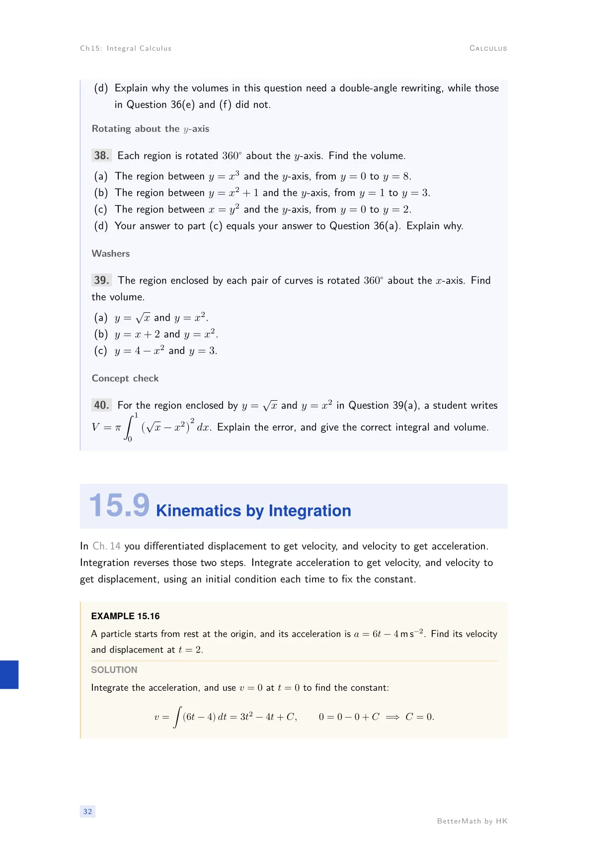 Chapter 15, Integral Calculus, page 32