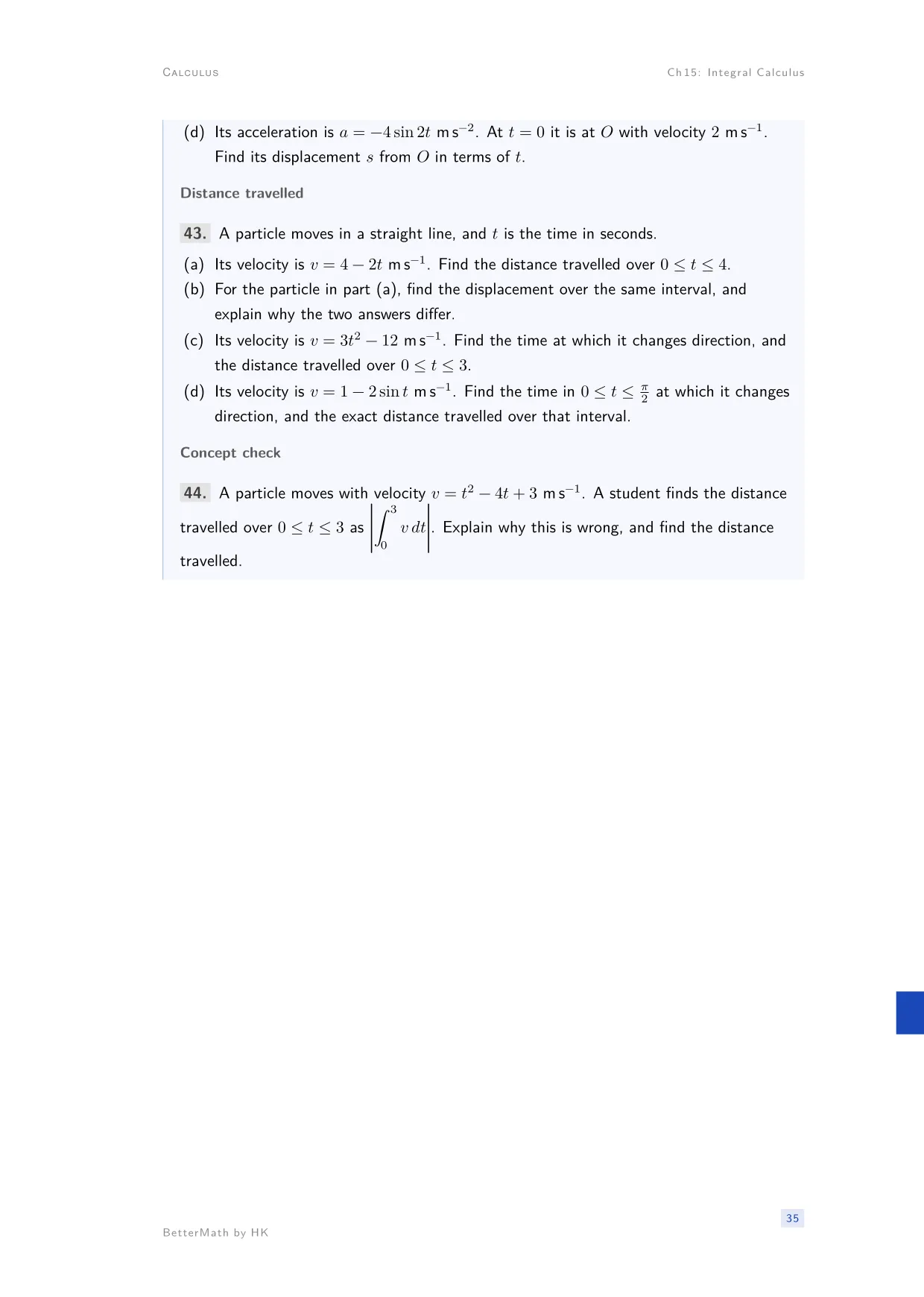 Chapter 15, Integral Calculus, page 35