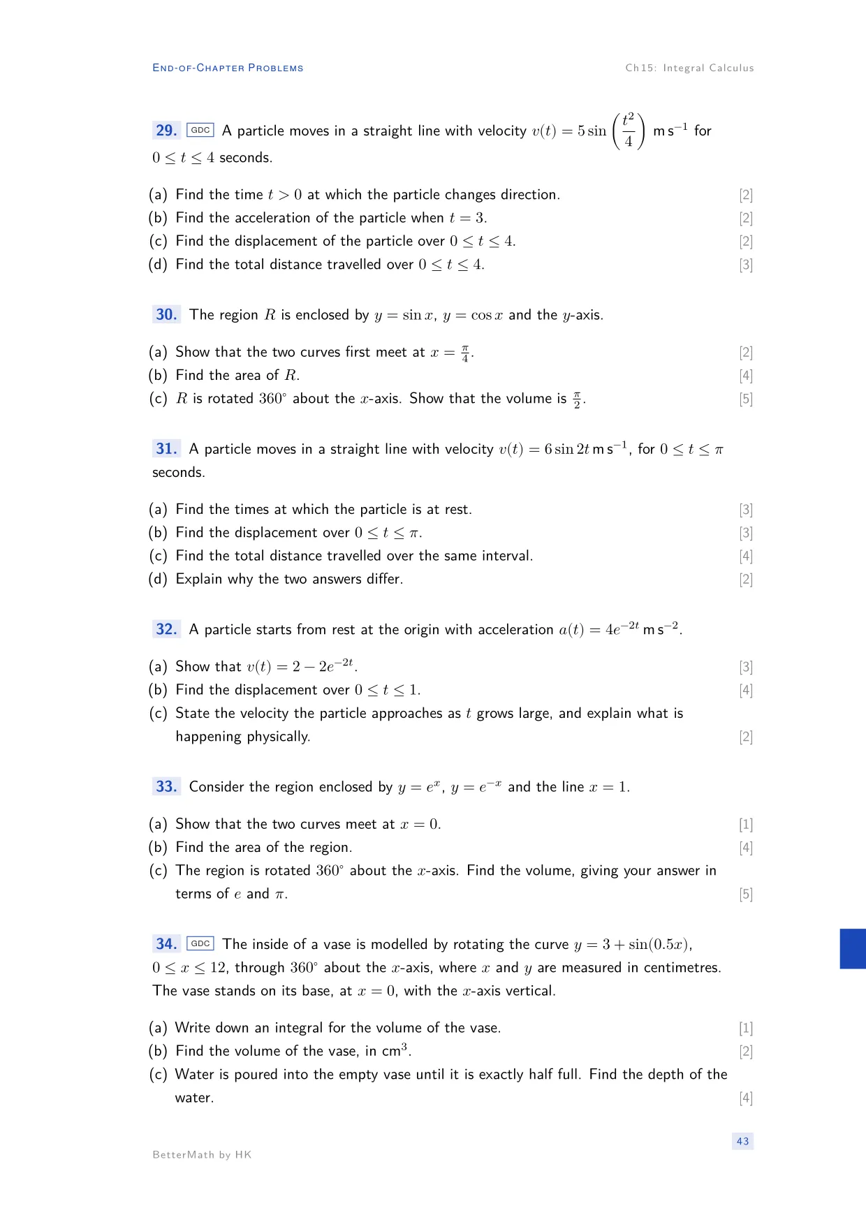 Chapter 15, Integral Calculus, page 43