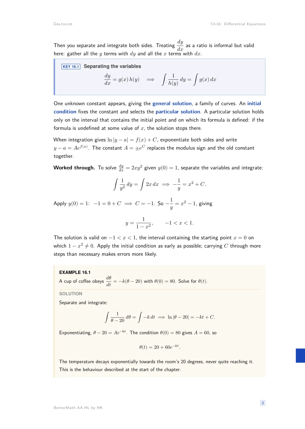 Chapter 16, Differential Equations, page 3