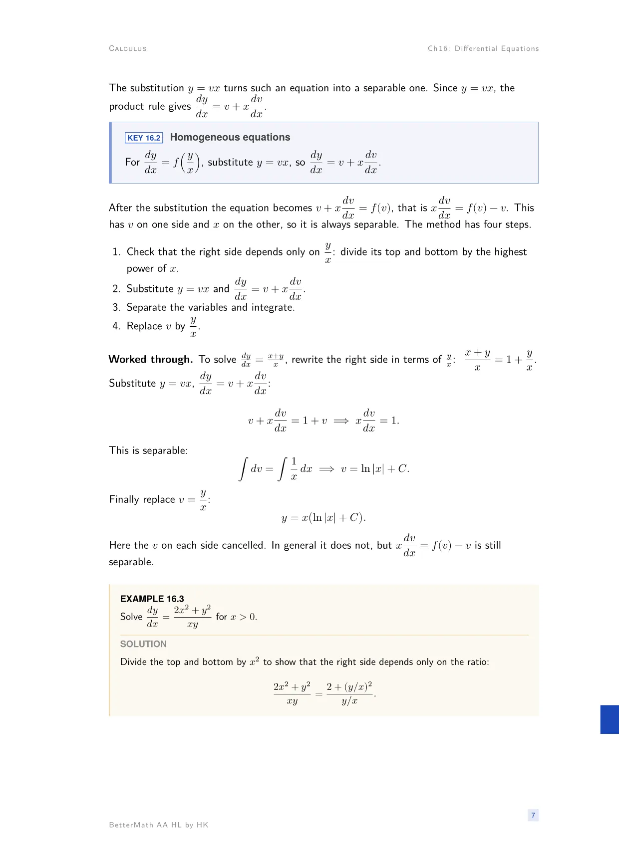 Chapter 16, Differential Equations, page 7