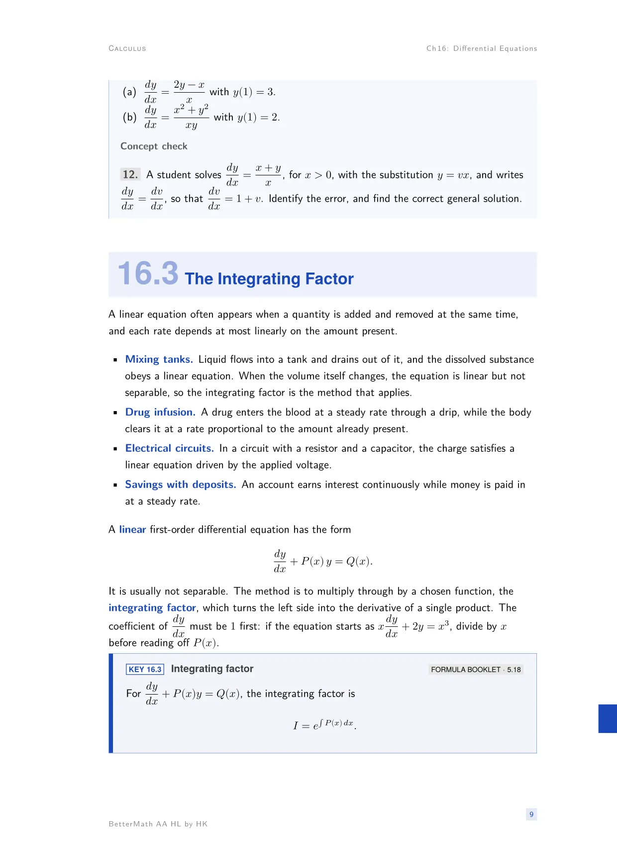 Chapter 16, Differential Equations, page 9