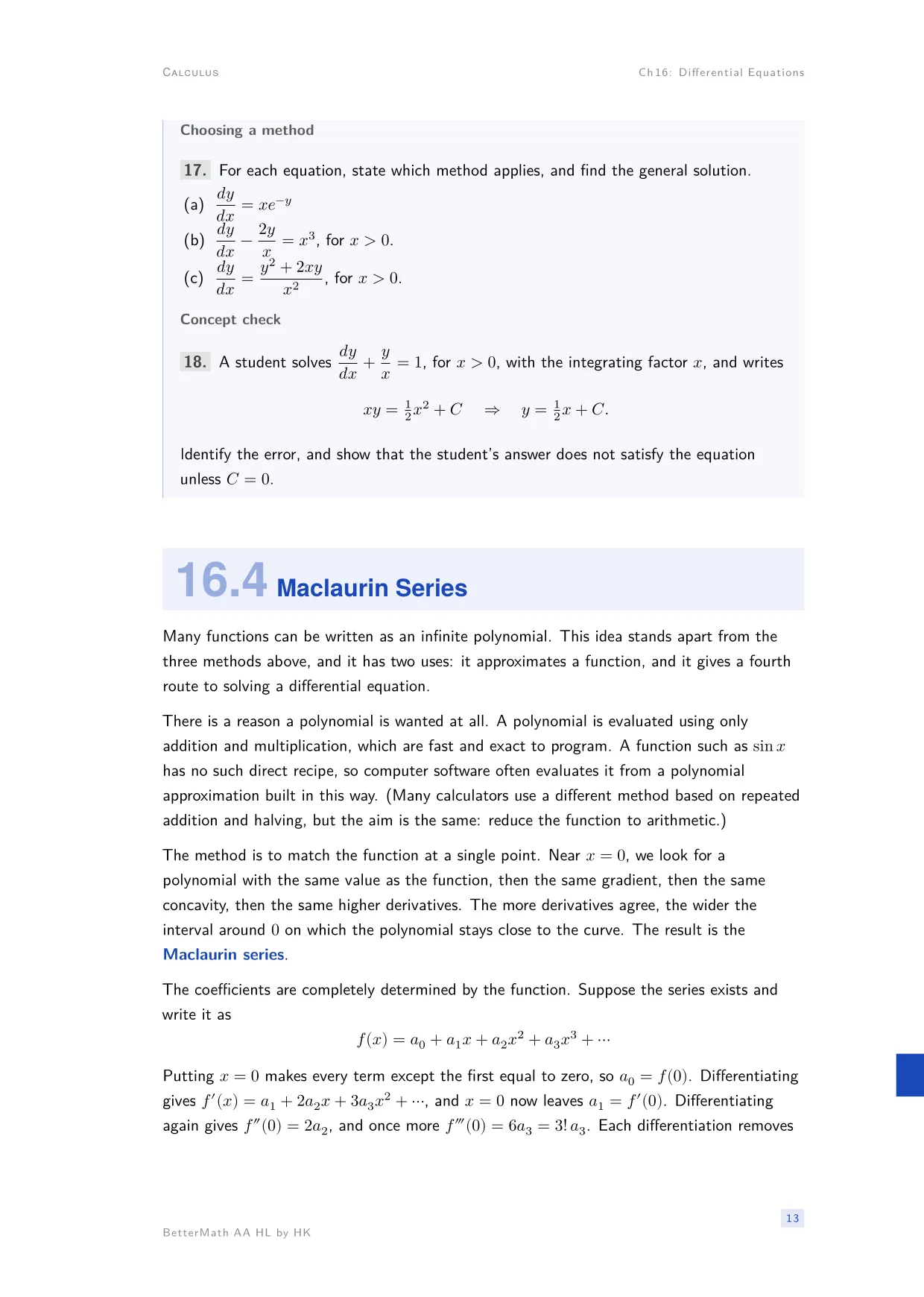 Chapter 16, Differential Equations, page 13