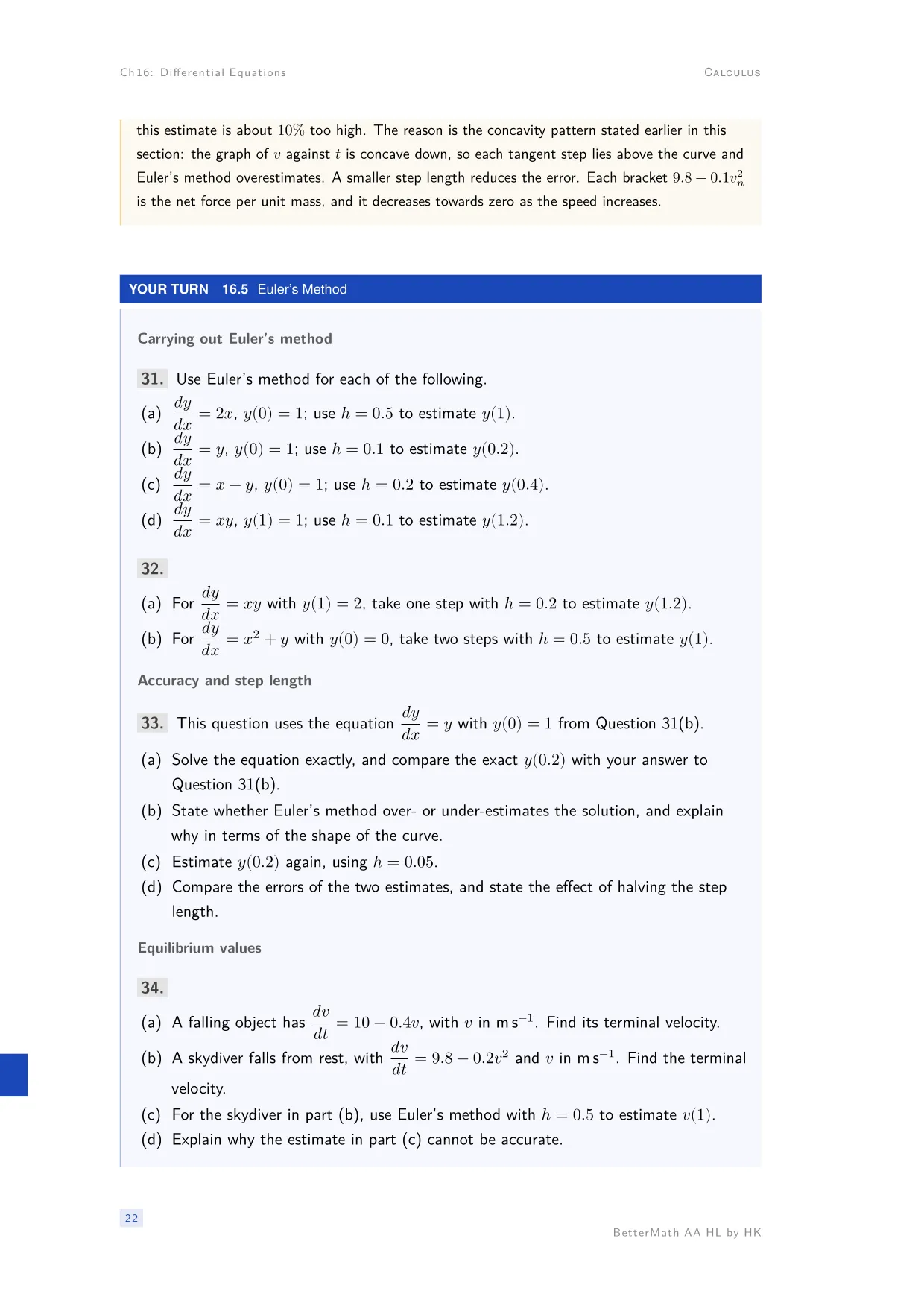 Chapter 16, Differential Equations, page 22