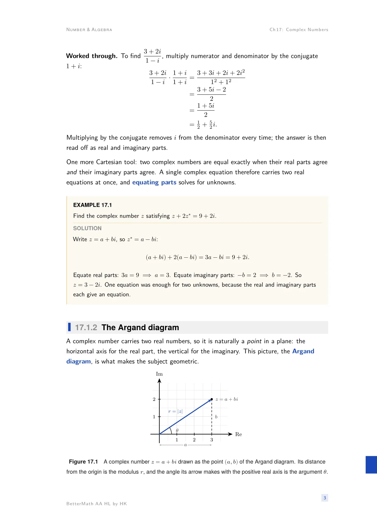 Chapter 17, Complex Numbers, page 3