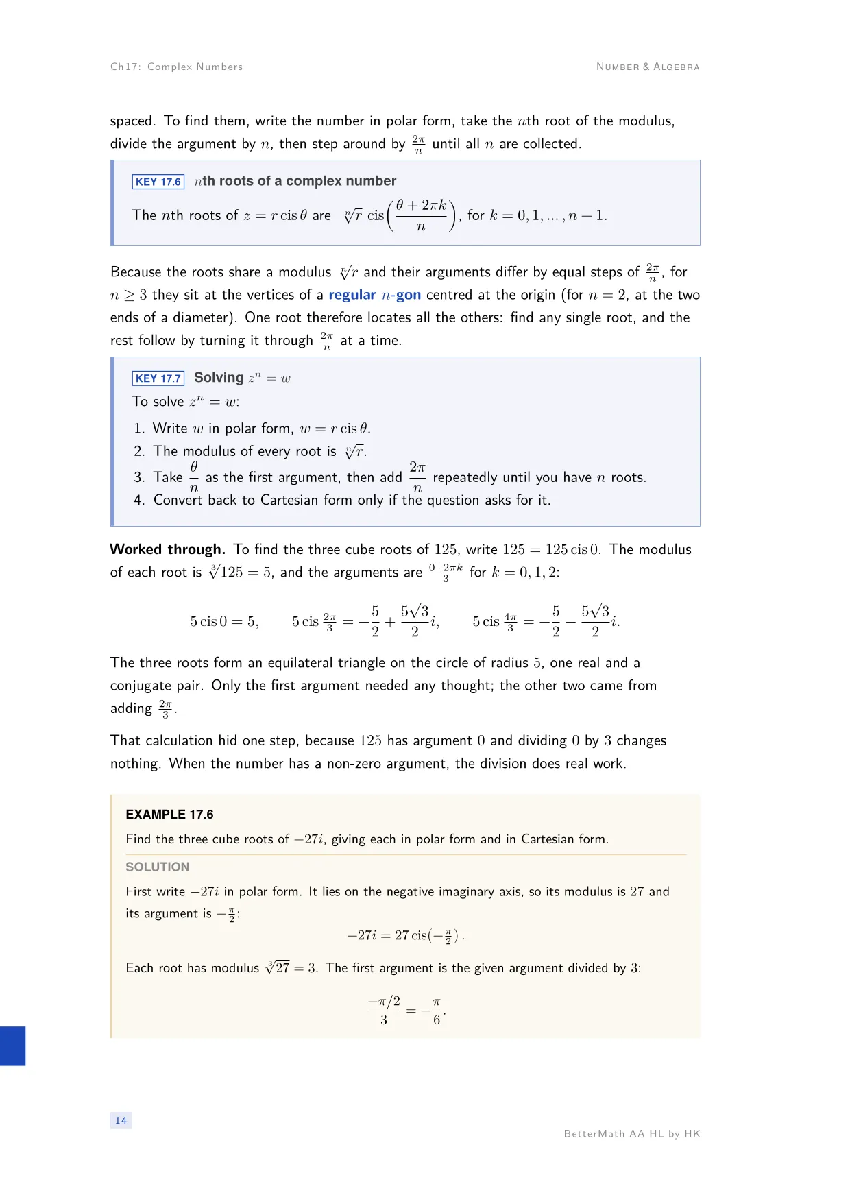 Chapter 17, Complex Numbers, page 14