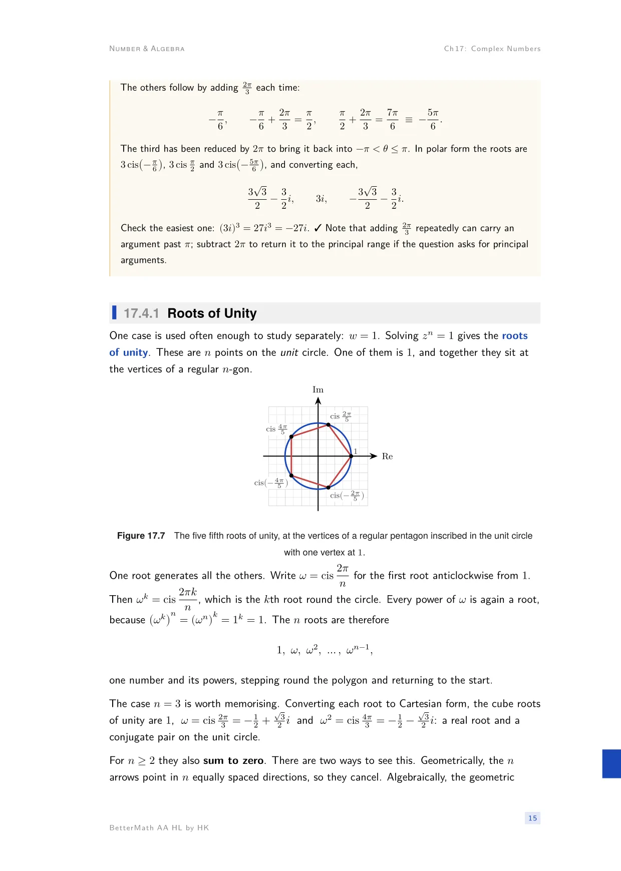 Chapter 17, Complex Numbers, page 15