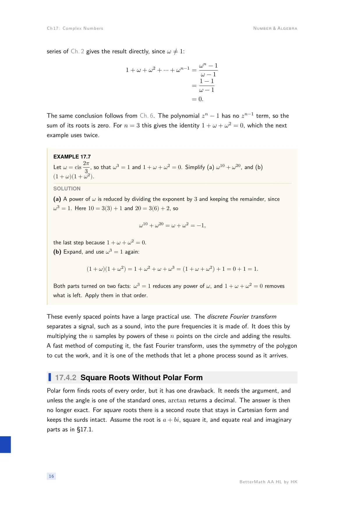 Chapter 17, Complex Numbers, page 16