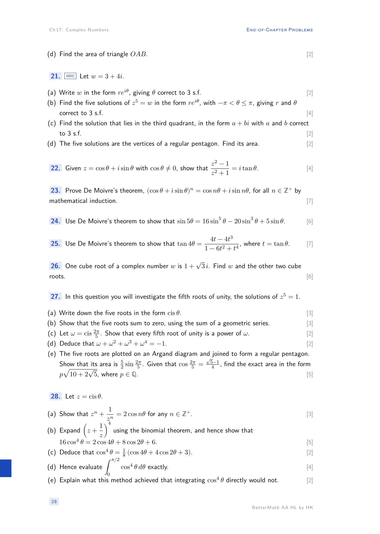 Chapter 17, Complex Numbers, page 28