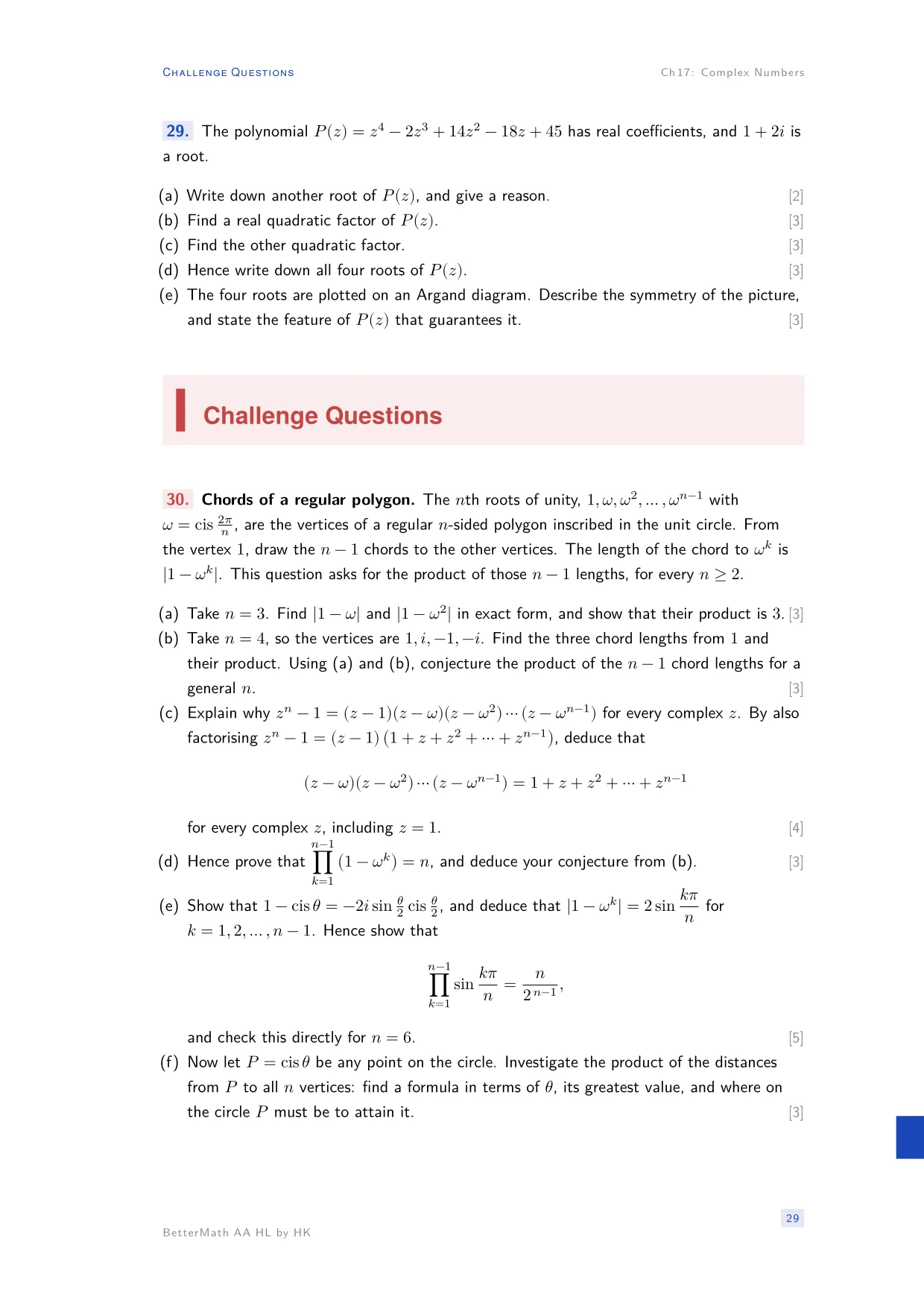 Chapter 17, Complex Numbers, page 29