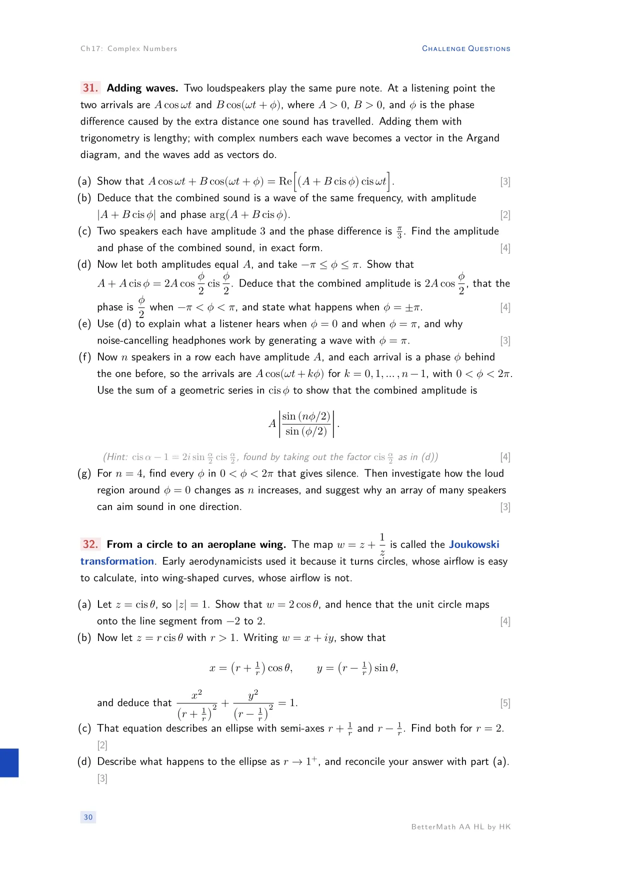 Chapter 17, Complex Numbers, page 30