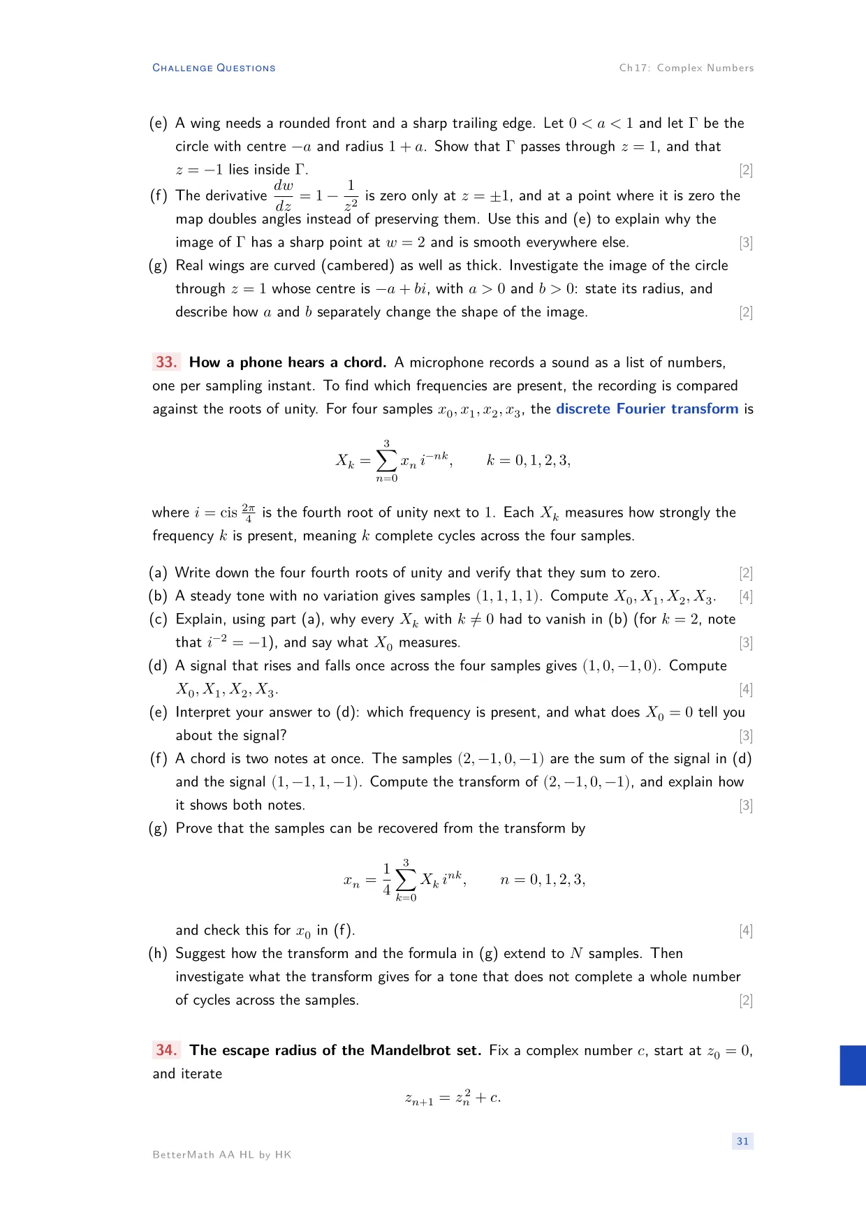 Chapter 17, Complex Numbers, page 31